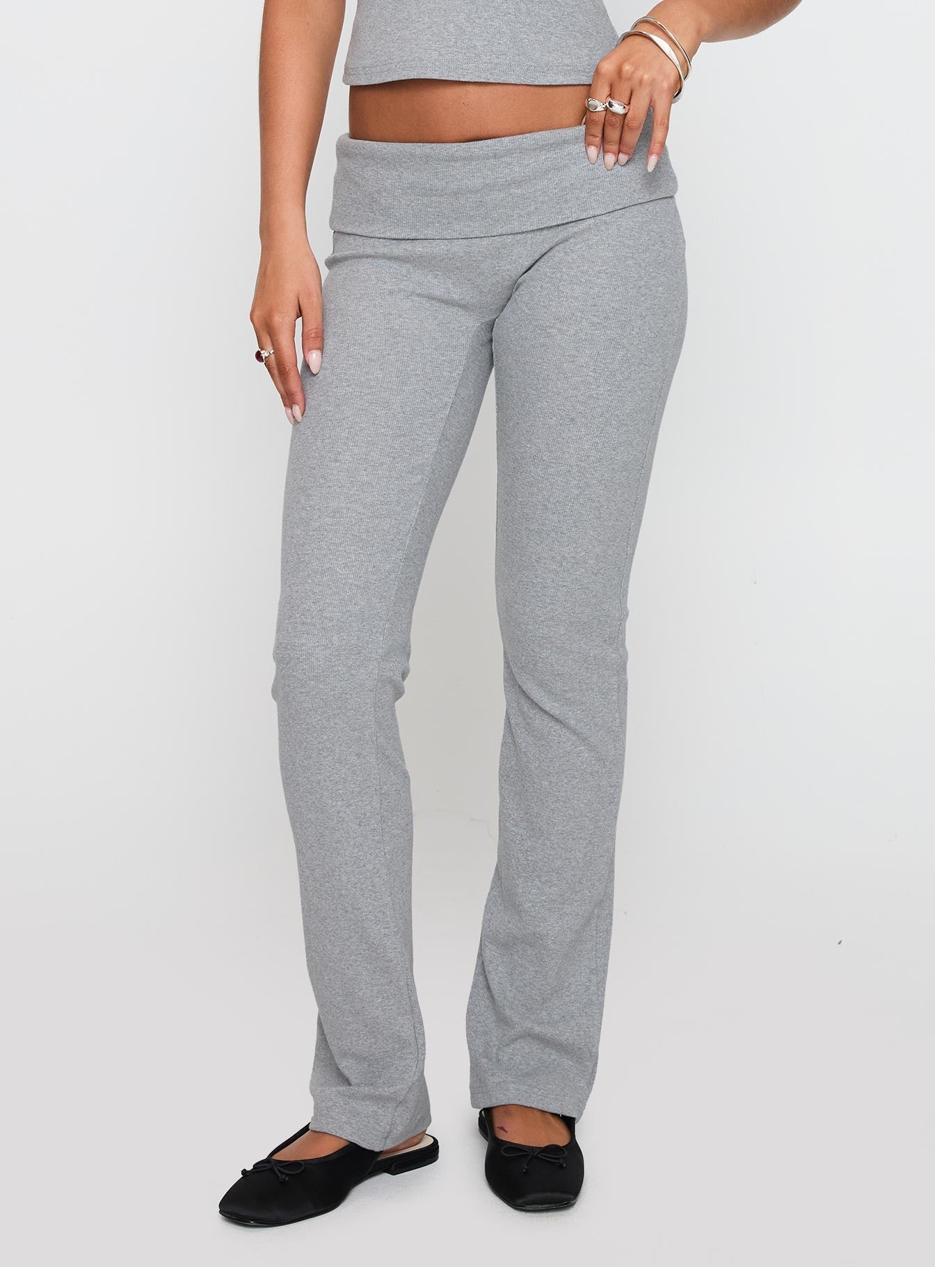 Truth Be Told Straight Leg Pant Grey Marle
