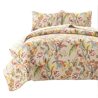 Lush Decor Dolores 3 Piece Cotton Quilt Set