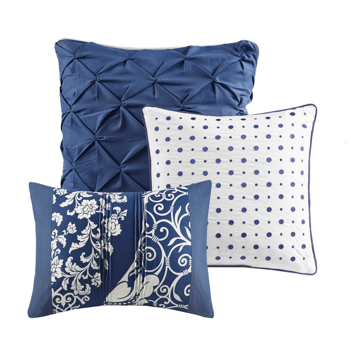 Madison Park Marcella 6 Piece Printed Cotton Quilt Set with Throw Pillows