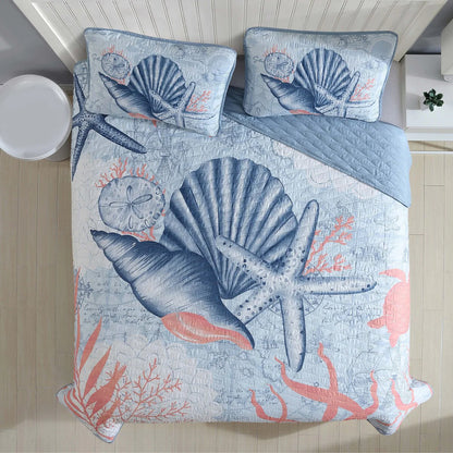 Caribbean Joe Coastal 3PC Quilt Set
