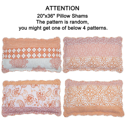 9-pc. Cal King Printed Striped Microfiber Blend Bed Coverlet Set