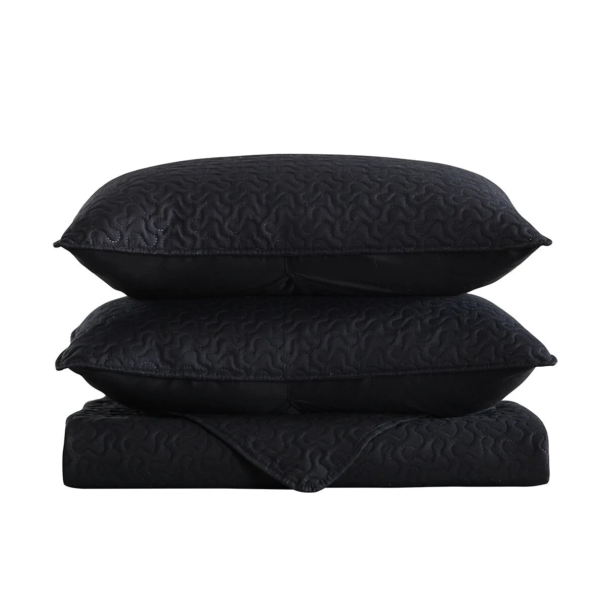 3-piece Fashionable Solid Embossed Quilt Set Bedspread Cover