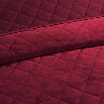 Serenta Velvet Quilts 5 Piece Ultra Soft Floor Touching Bedspread Set