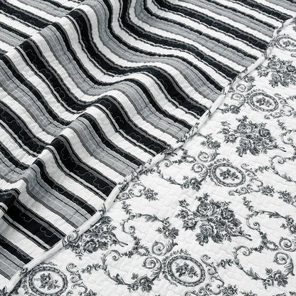 Gracewood Hollow Mekuli French Medallion 3-piece Quilt Bedding Set