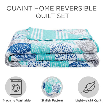 Quaint Home Kai Reversible 5-Piece Quilt Set