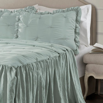 The Gray Barn Lazy Acres Pintuck Ruffle Skirt Bedspread Set
