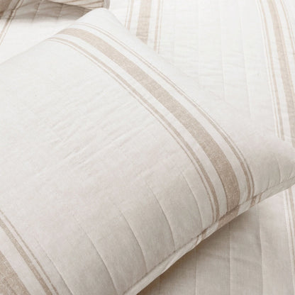 Lush Decor Farmhouse Stripe 3 Piece Quilt Set