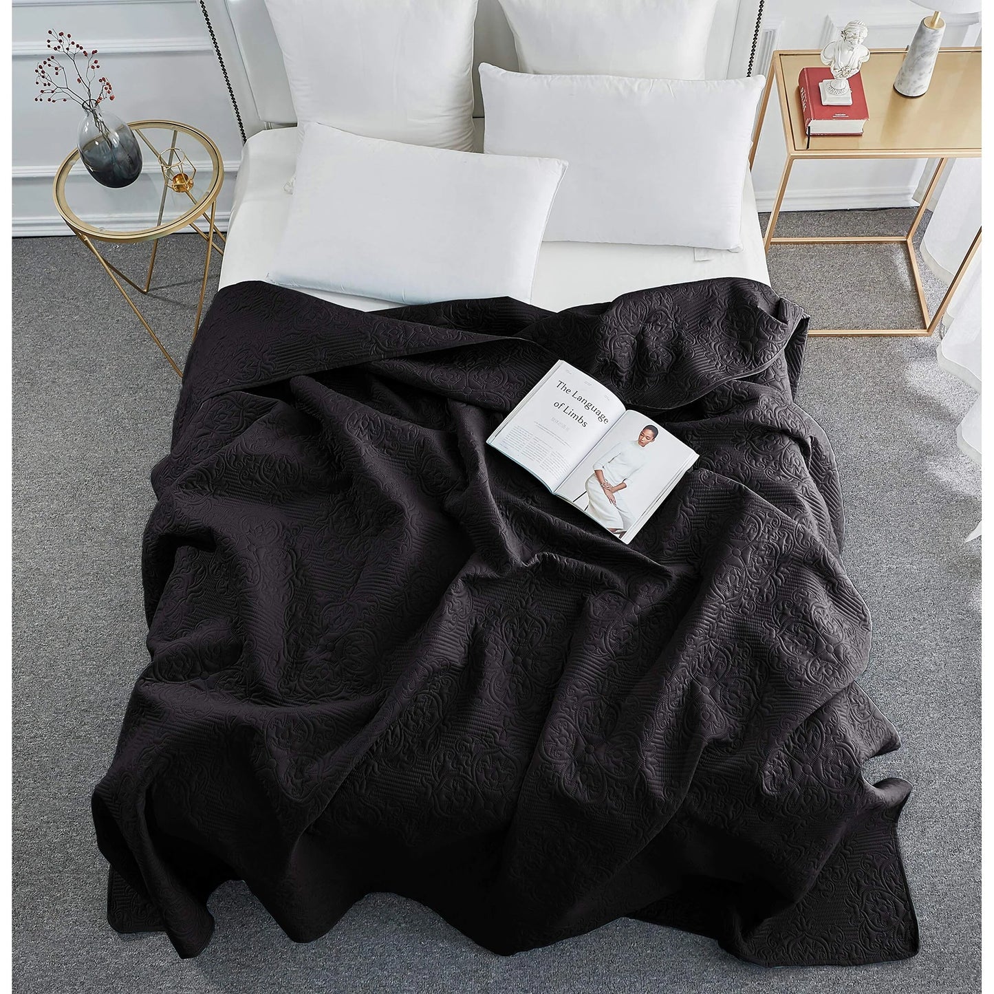 Sophia & William Bed Quilt Bedspread Coverlet - Reversible, Lightweight