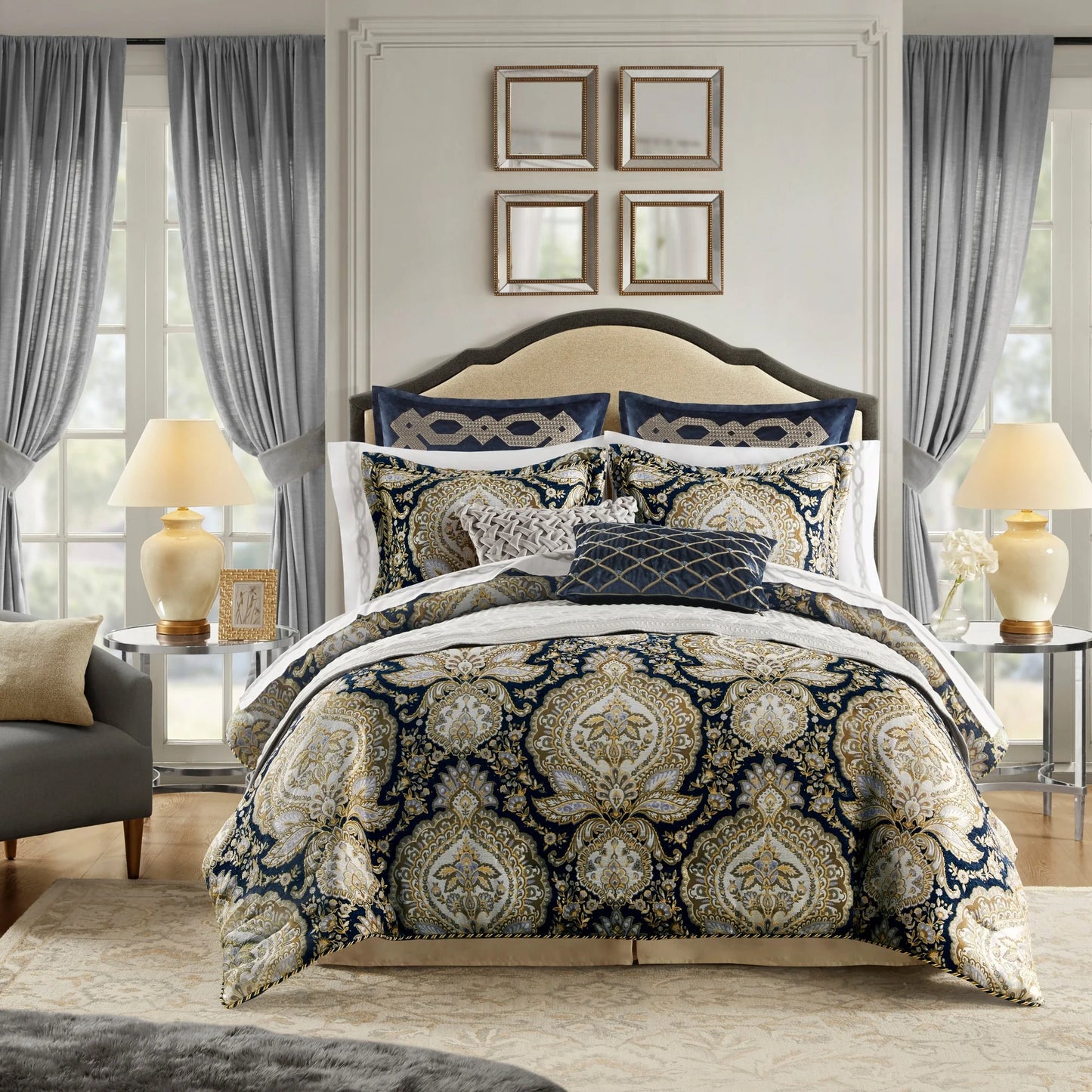 Croscill Versailles 3 Piece Quilt Set
