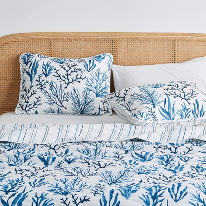 Linery & Co. Nautical Printed Reversible Quilt Set