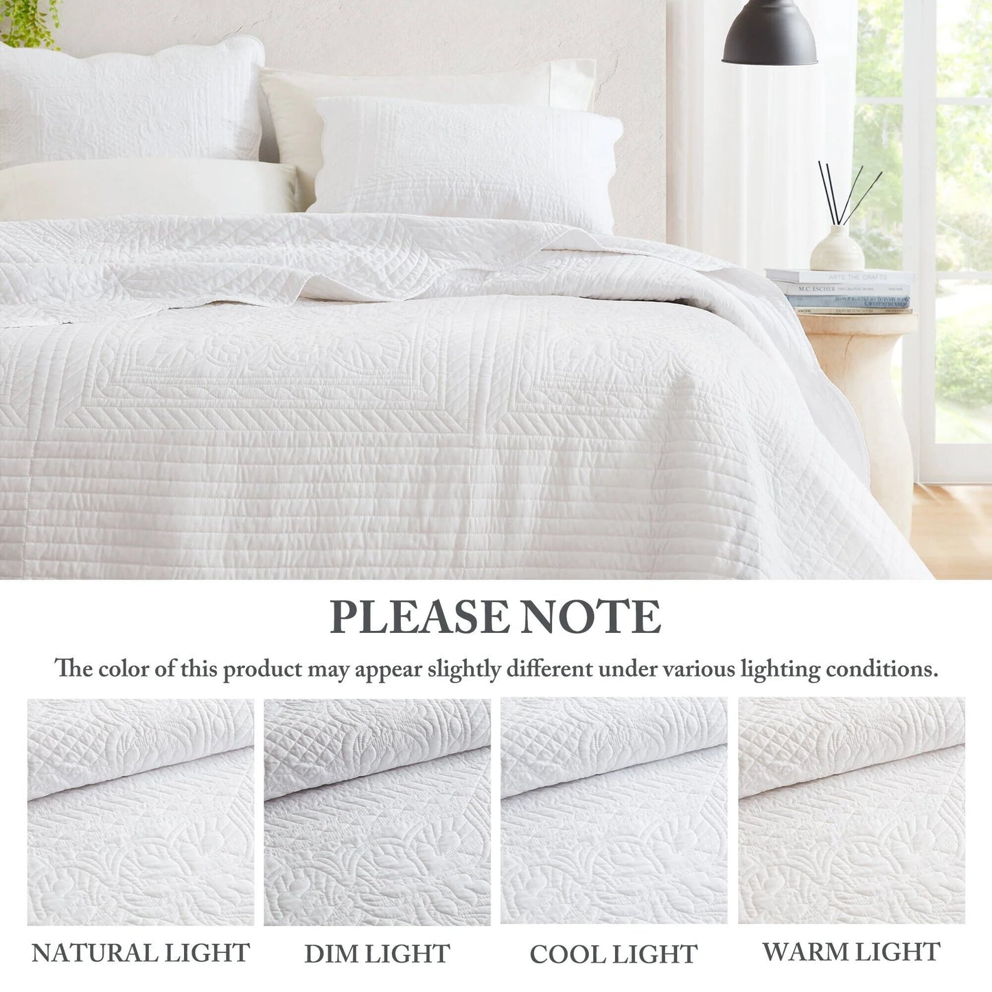 Madison Park Marino 3 Piece Reversible Scalloped Edge Quilt Set