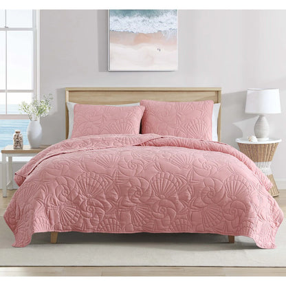 Caribbean Joe Solid Shell Outline Quilt Set