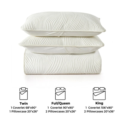 3-Piece Reversible Ultra Lighweight Coverlet Premium Microfiber Bedspread Quilt Set