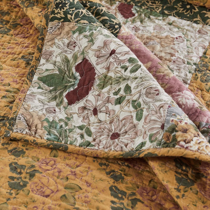 Greenland Home Fashions Antique Chic 100% Cotton Authentic Patchwork Quilt Set