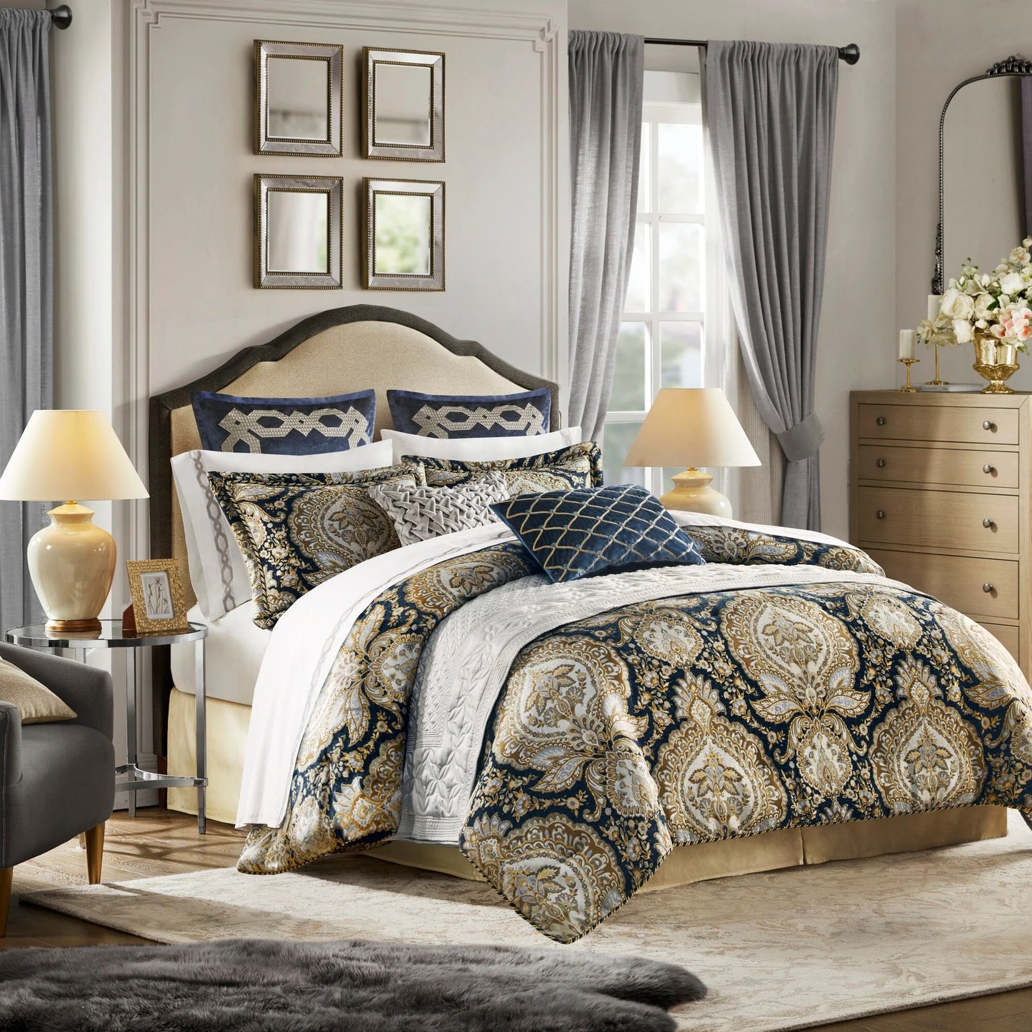 Croscill Versailles 3 Piece Quilt Set