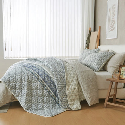 Patina Vie Maison Vintage Floral Printed Quilt Set with Shams