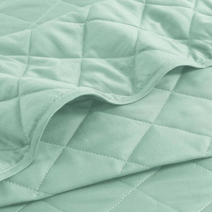 Modern Ultra Soft Microfiber Traditional Diamond Quilting Coverlet Quilt Set