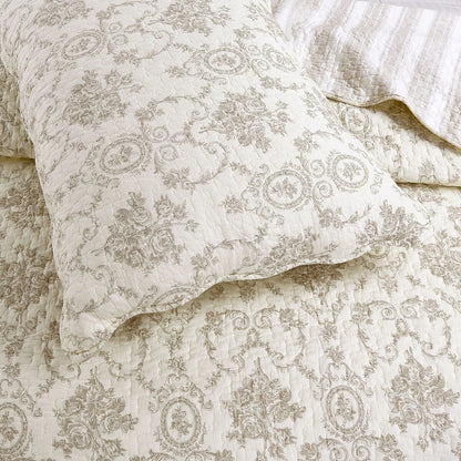 Gracewood Hollow Mekuli French Medallion 3-piece Quilt Bedding Set