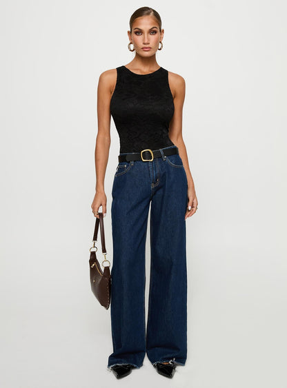 Callahan Lace Bodysuit Black