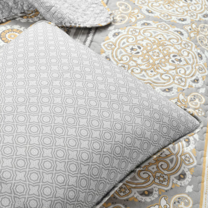 The Curated Nomad La Boheme Boho Stripe 3-piece Quilt Set