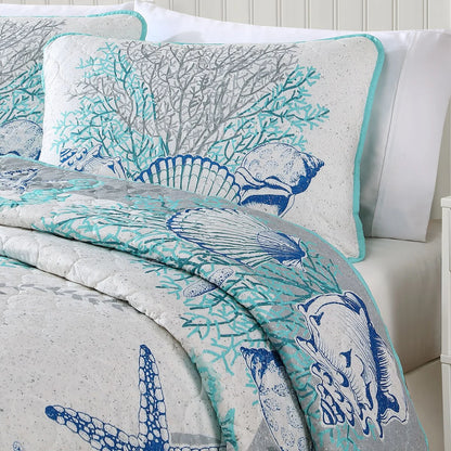 Caribbean Joe Coastal 3PC Quilt Set
