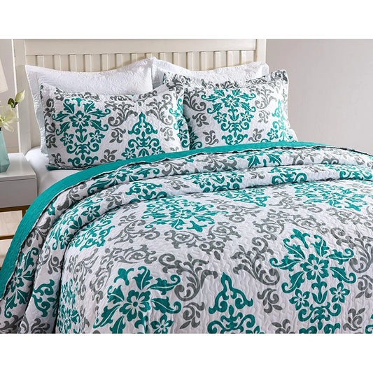 3Pcs Bedspread Quilt Set Oversize Lightweight Coverlet A17