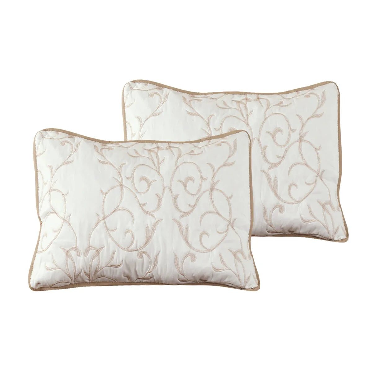 Marina Decoration Embroidered Stitching Coverlet Bedspread Ultra Soft Solid Summer Quilt Set, Modern Branch Pattern