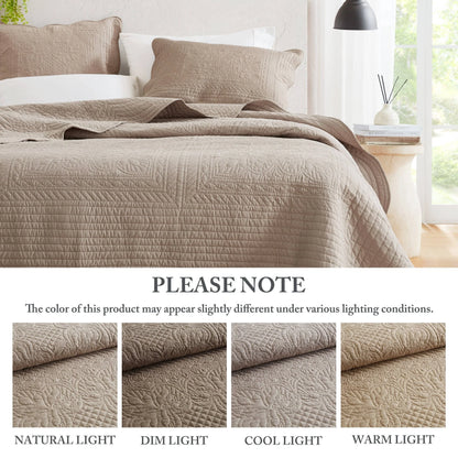 Madison Park Marino 3 Piece Reversible Scalloped Edge Quilt Set