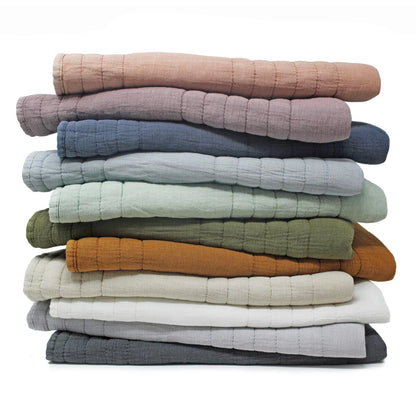 Stonewash Classic Cotton Quilt & Coverlet Set