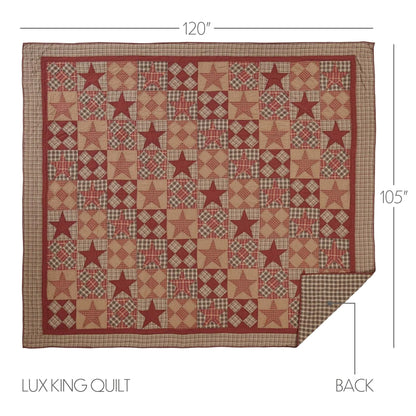 Dawson Star-Tan Rustic Star Cotton Quilt