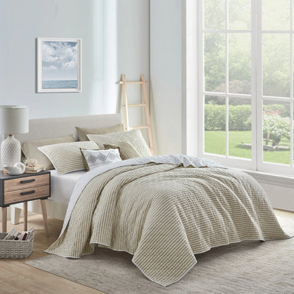 Wonderful 5 Piece Striped Coverlet Set