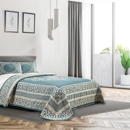 Superior Cotton Blend Oversized Classic Medallion Bedspread Set