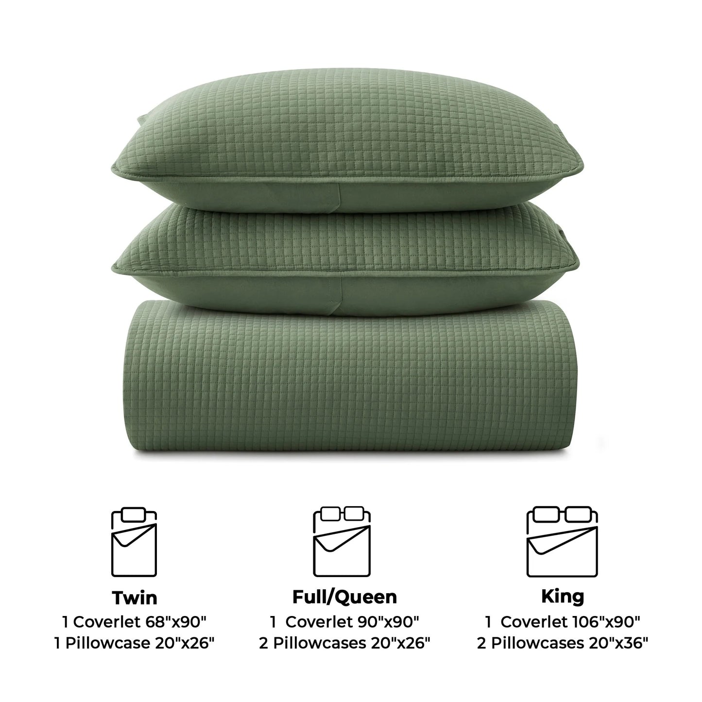 3-Piece Reversible Ultra Lighweight Coverlet Premium Microfiber Bedspread Quilt Set