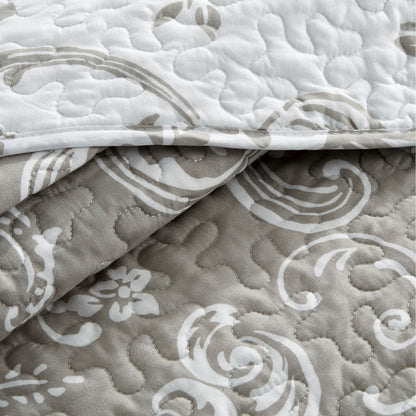Serenta 5 Piece Printed Microfiber LA Boheme Quilt Set