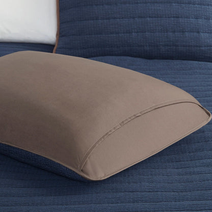 Madison Park Cameron 3 Piece Crinkled Microfiber Quilt Set