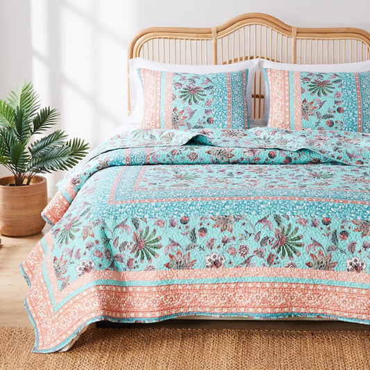 Barefoot Bungalow Audrey Cotton-Rich Reversible Quilted Bedding Set