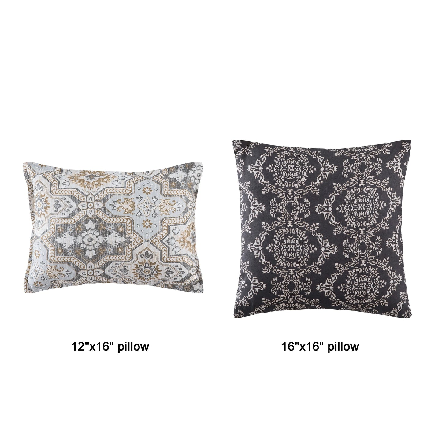 9-pc. Cal King Printed Striped Microfiber Blend Bed Coverlet Set