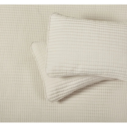 Nanshing Cassidy 7 Piece Solid Color Waffle Quilt Set