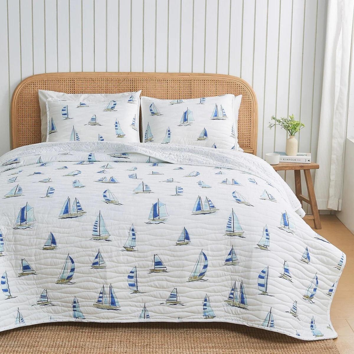 Linery & Co. Nautical Printed Reversible Quilt Set