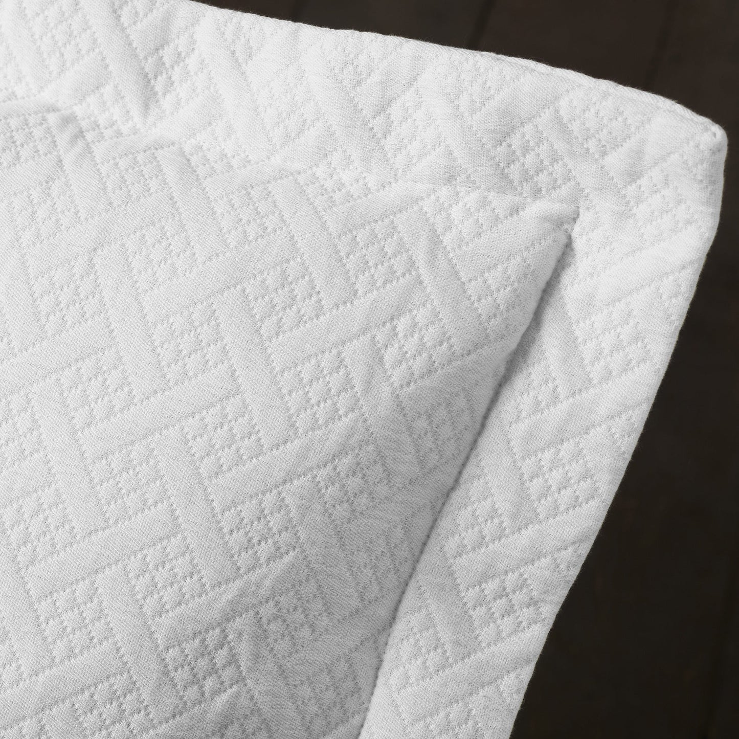 Superior Basketweave Cotton Decorative Bedspread Set