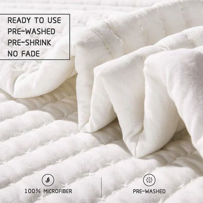 KASENTEX Quilt Set Soft Bedspread - Light Weight, Stone Washed, Down Alternative Fill, Machine Washable