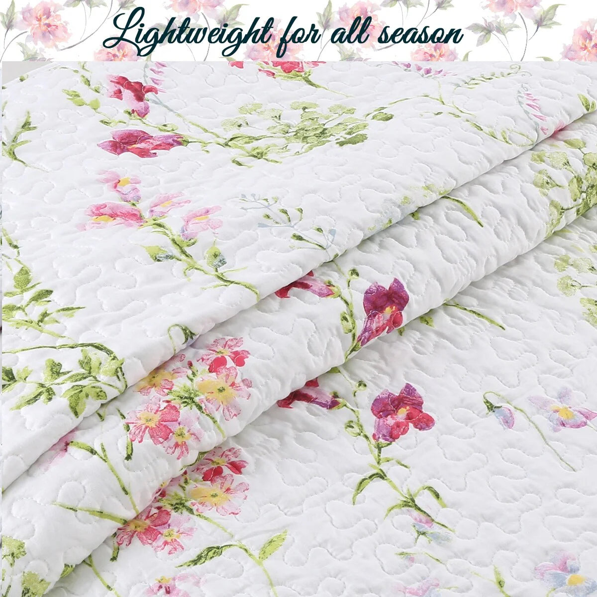 Cozy Line Carlotta Floral Quilt Bedding Set