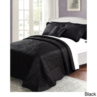 Serenta Quilted Satin 4-piece Bedspread Set