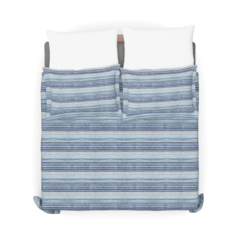 The Curated Nomad Flora Blue Quilt Set