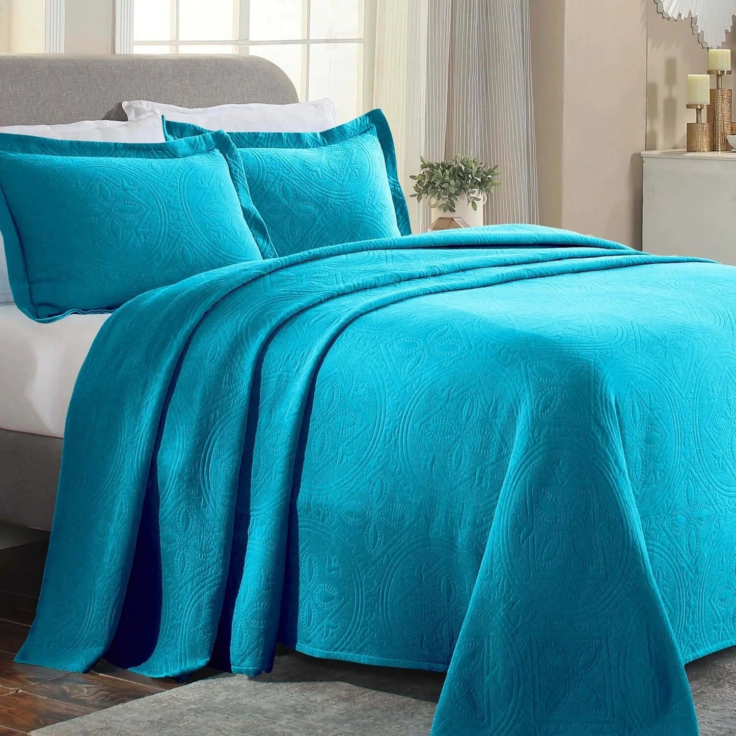 Superior Celtic Circle Cotton Decorative Bedspread Set
