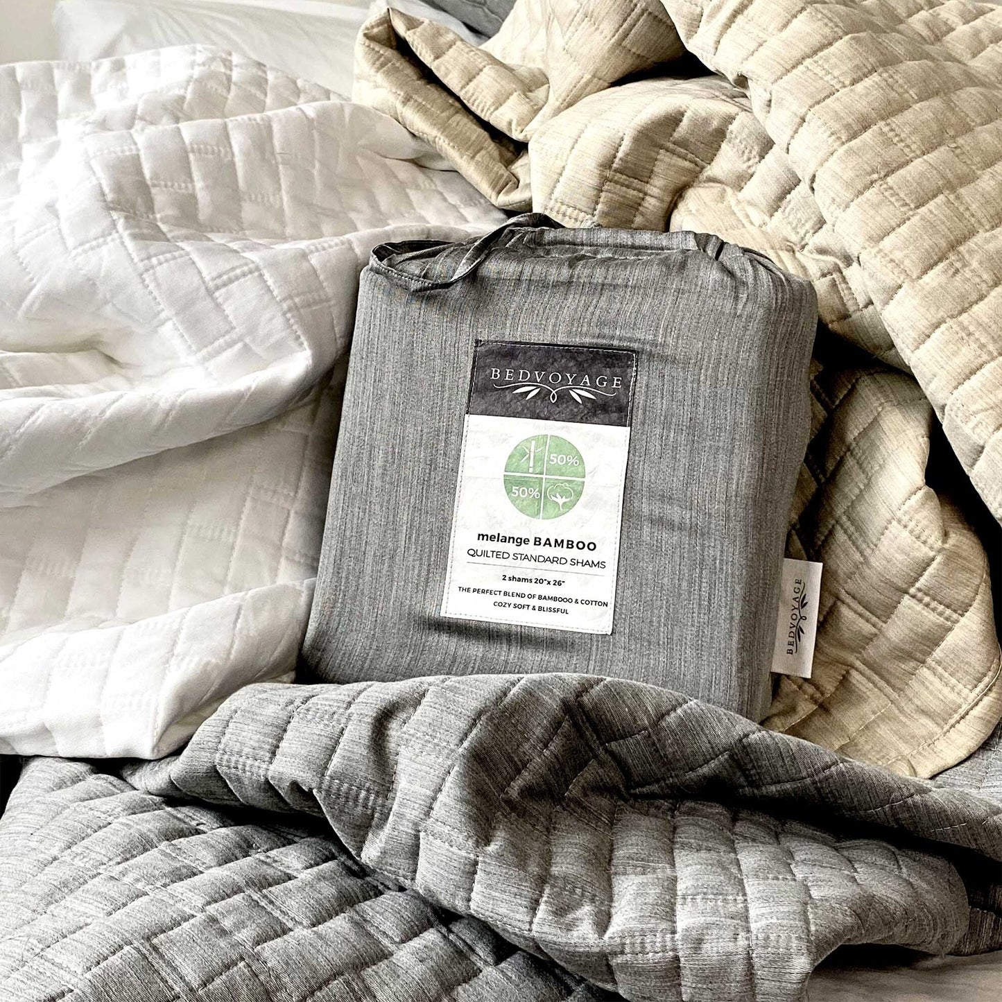 BedVoyage Melange viscose from Bamboo Quilted Coverlet BedSpread