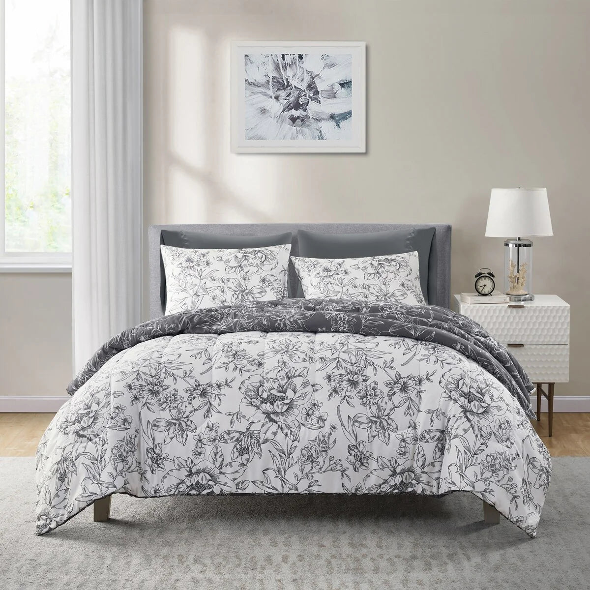Wonderful Sophia 5-Piece Floral Pattern Comforter Set