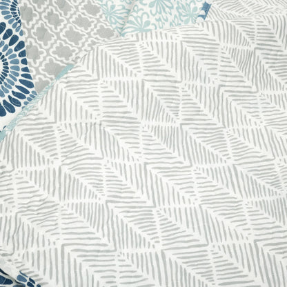The Curated Nomad La Boheme 3-piece Striped Patterned Quilt Set