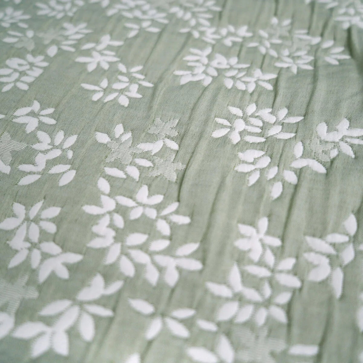 CEDAR COURT Annabella Floral Desert Sage Soft Matelasse Jacquard Quilt Set