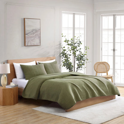 Brielle Home Atlas Jersey Channel Stitch Quilt Set